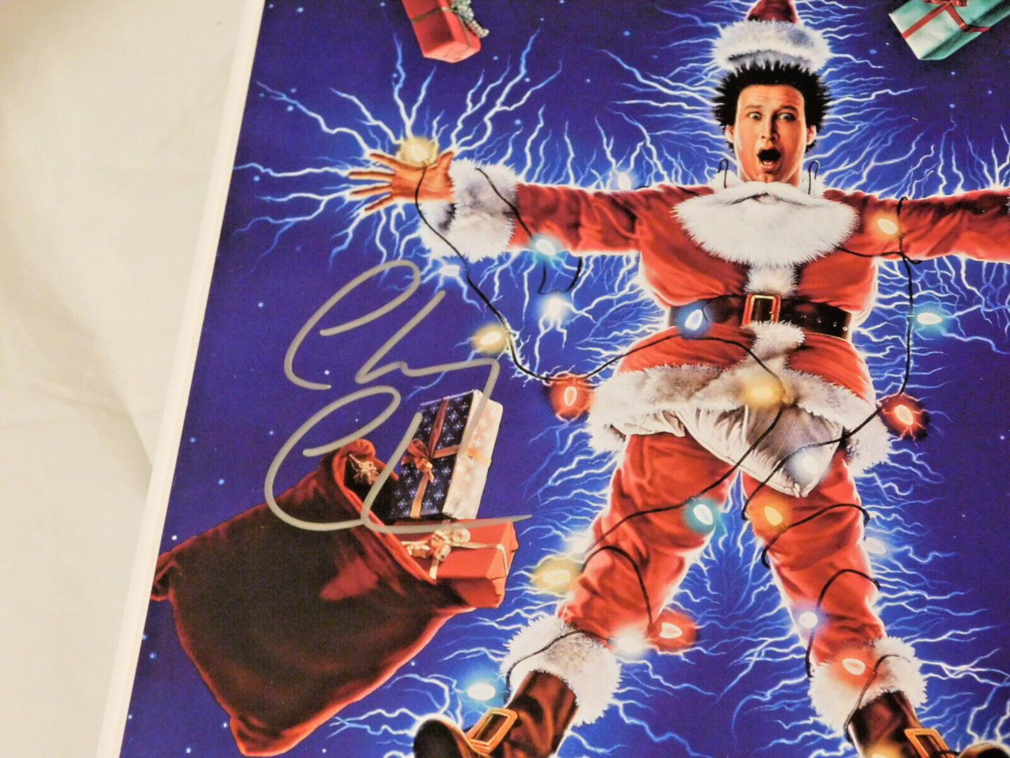 Chevy Chase Signed / Autographed 11x17 Chistmas Vacation Poster Beckett BAS COA