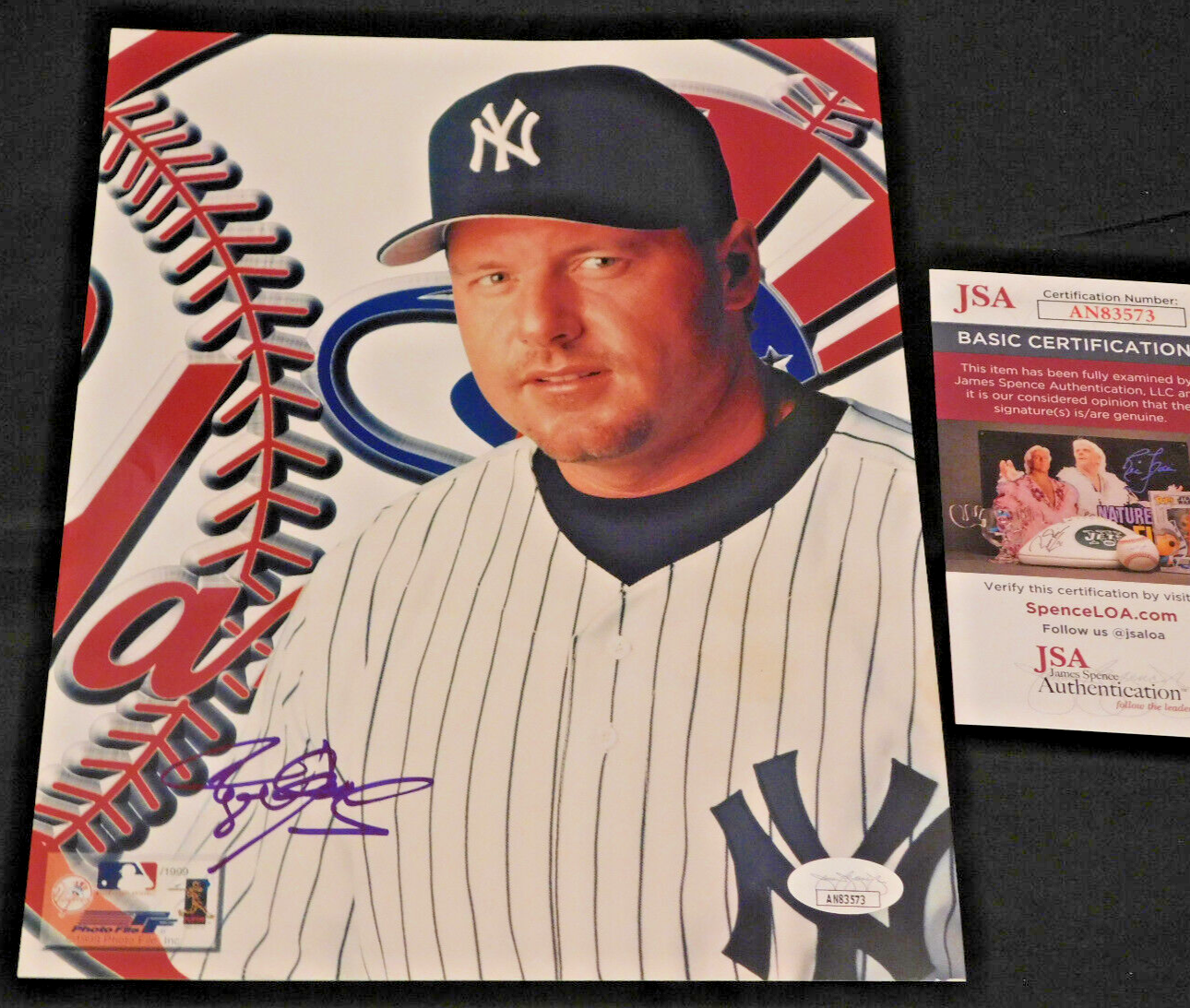 ROGER CLEMENS Signed / Autographed 8x10 Photo New York Yankees Promo JSA COA