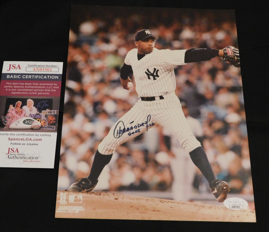 ORLANDO HERNANDEZ Signed / Autographed 8x10 New York Yankees Photo JSA COA