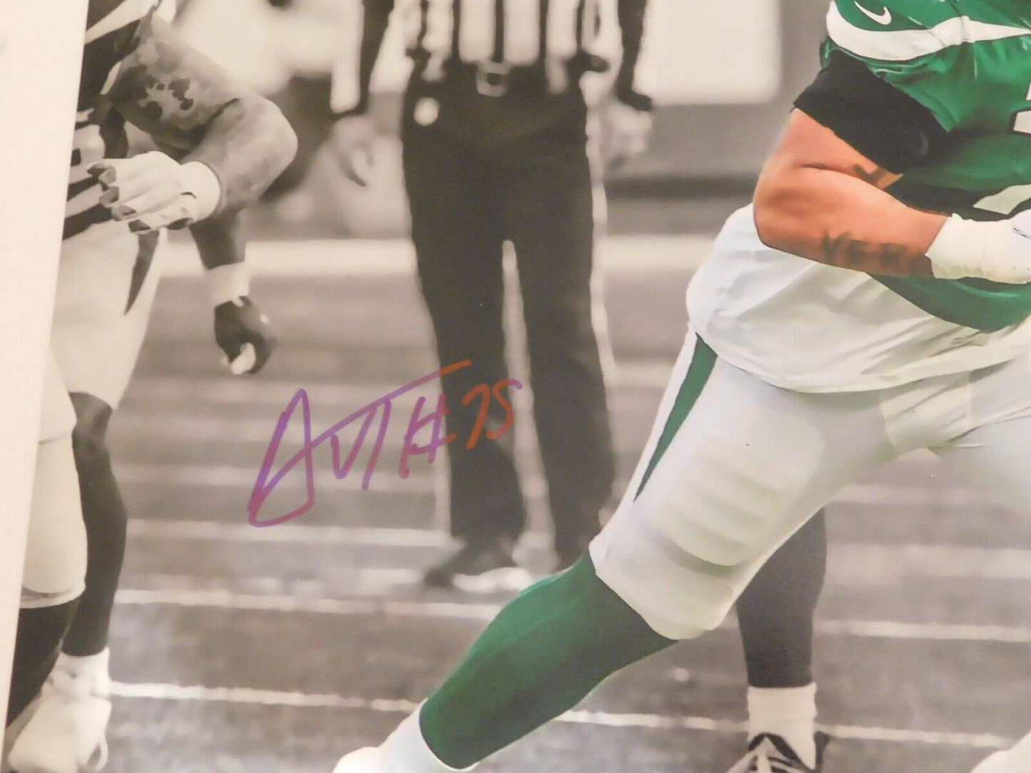 Alijah Vera-Tucker Signed Autographed 11x14 Photo New York Jets USC JSA COA