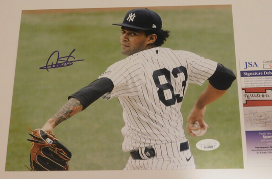 Deivi Garcia Signed Autographed 8x10 Photo New York Yankees JSA COA SD Debut (C)