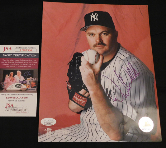 DAVID WELLS Signed / Autographed 8x10 New York Yankees Photo JSA COA