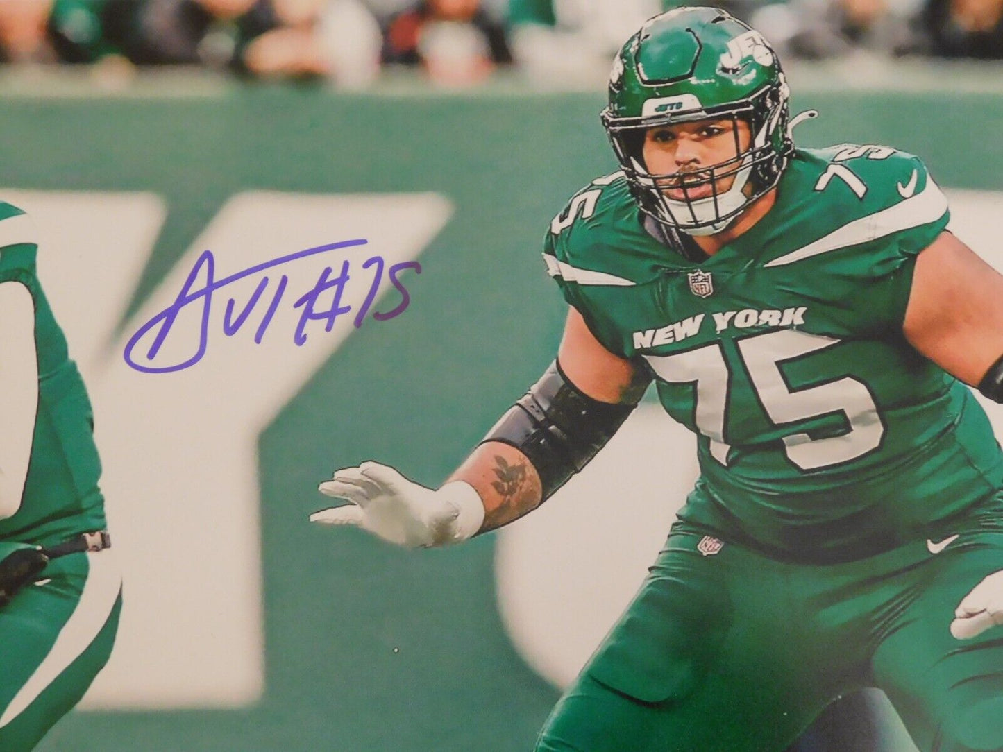 Alijah Vera-Tucker Signed Autographed 11x14 Photo New York Jets USC JSA COA (D)