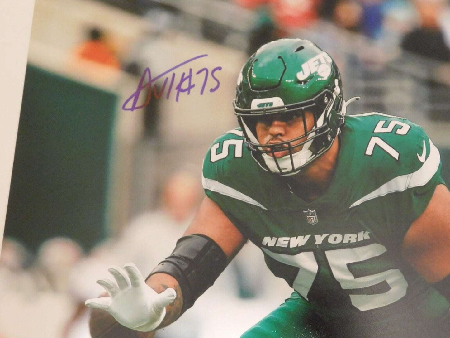 Alijah Vera-Tucker Signed Autographed 11x14 Photo New York Jets USC JSA COA (C)