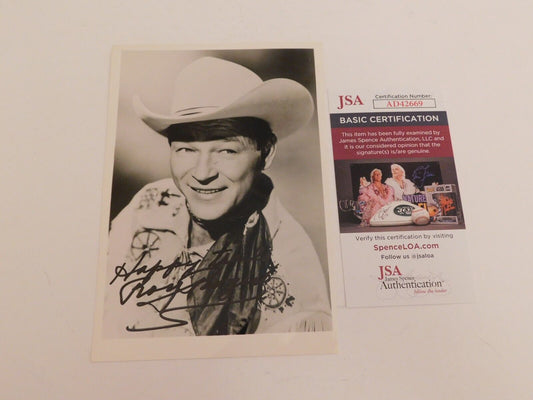 Roy Rogers Signed & Autographed 5x7 Black & White Photo JSA COA