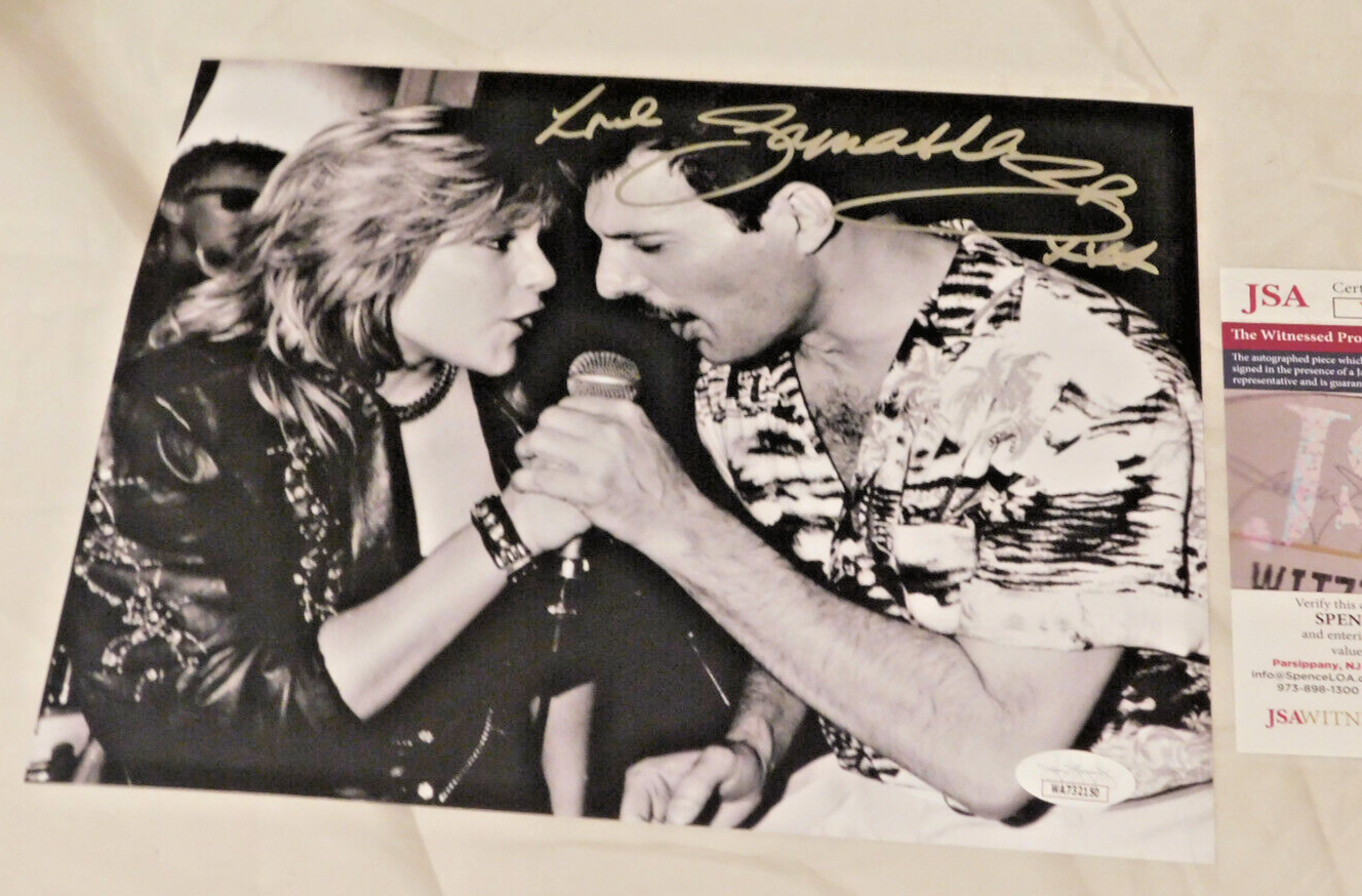 SAMANTHA FOX Signed / Autographed 8x10 Photo w/ Freddie Mercury JSA COA