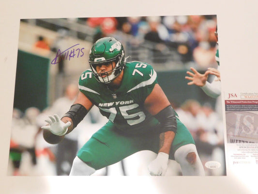 Alijah Vera-Tucker Signed Autographed 11x14 Photo New York Jets USC JSA COA (C)