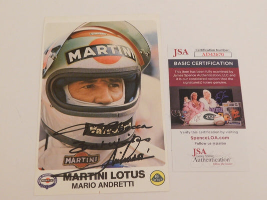 Mario Andretti Signed & Autographed 4.5 x 7 Photo JSA COA Daytona 500 Champ