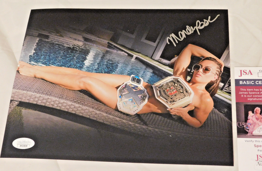 MANDY ROSE Signed / Autographed WWE NXT Championship at Poolside 8x10 Photo JSA