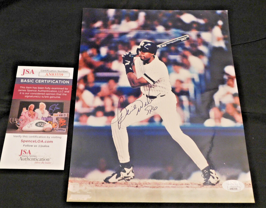 BERNIE WILLIAMS Signed / Autographed 8x10 New York Yankees Photo JSA COA (B)