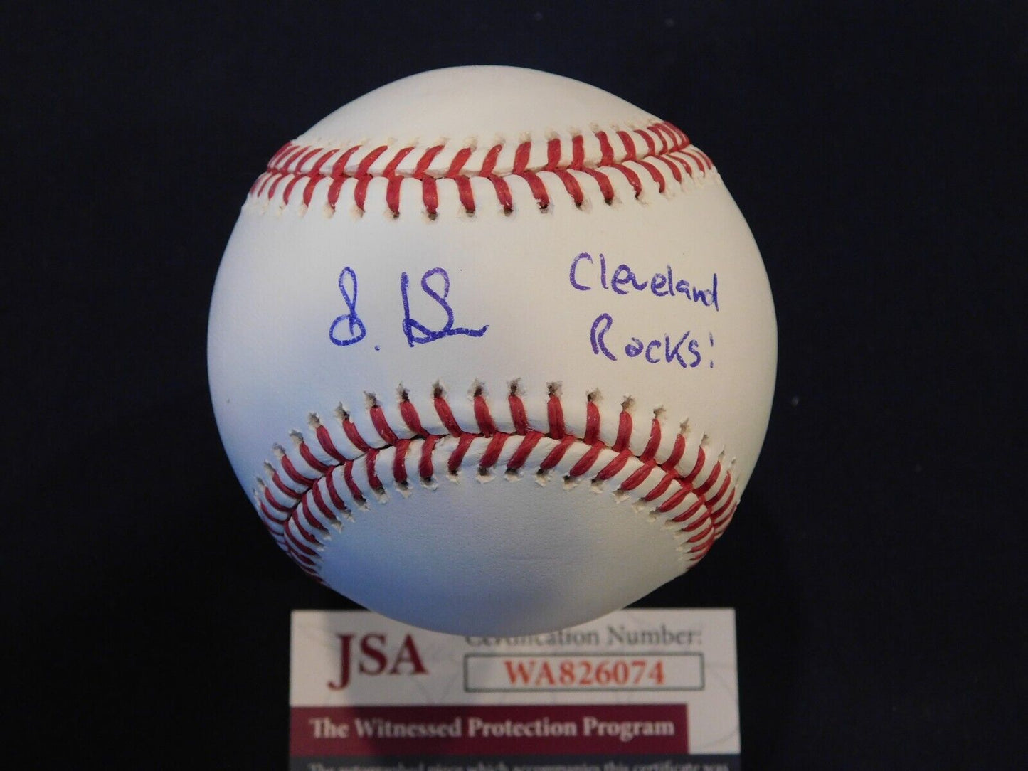 STEVEN KWAN Signed / Autographed OML Baseball Cleveland Rocks Inscribed JSA COA