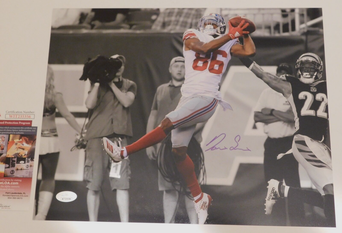 Darius Slayton Signed Autographed 11x14 Photo New York Giants JSA COA Auburn (B)