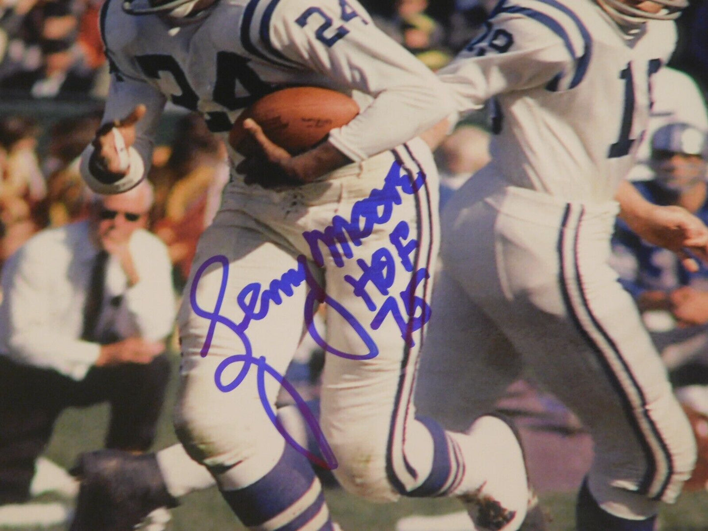 Lenny Moore Signed Autographed 8x10 Photo Baltimore Colts Tristar COA HOF Penn