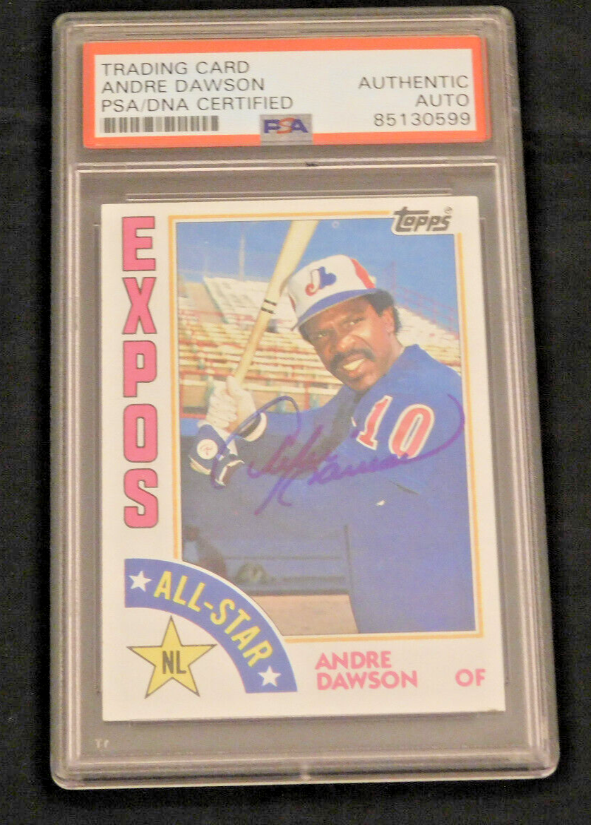 Andre Dawson Signed / Autographed 1984 Topps All Star Card #392 PSA Slab HOF