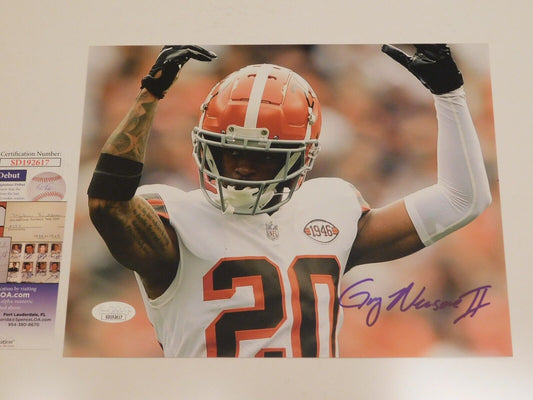 Greg Newsome II Signed Autographed 8x10 Photo Cleveland Browns JSA COA (D)