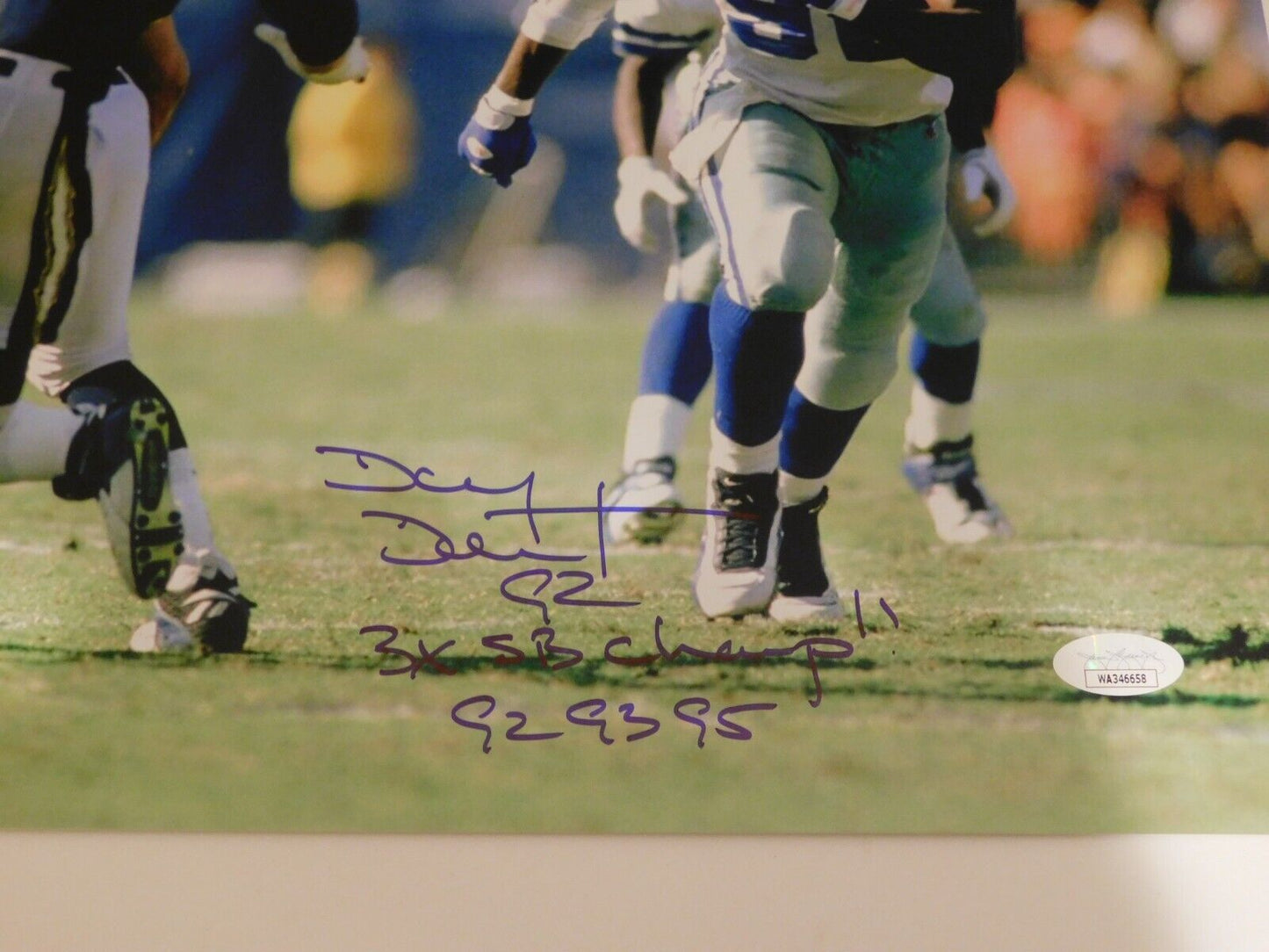 Tony Tolbert Signed Autographed 11x14 Photo Dallas Cowboys SB Champ JSA COA A