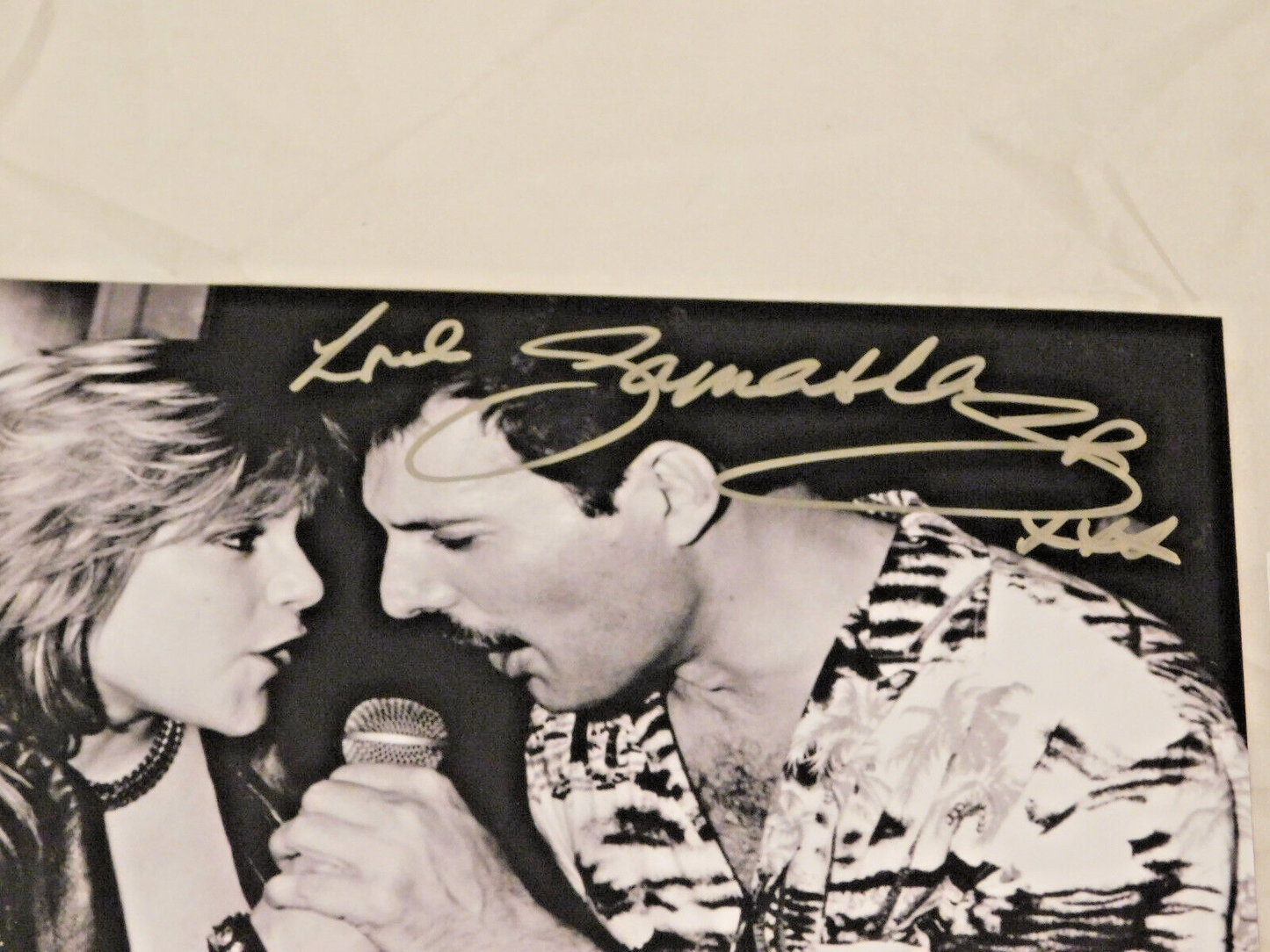 SAMANTHA FOX Signed / Autographed 8x10 Photo w/ Freddie Mercury JSA COA