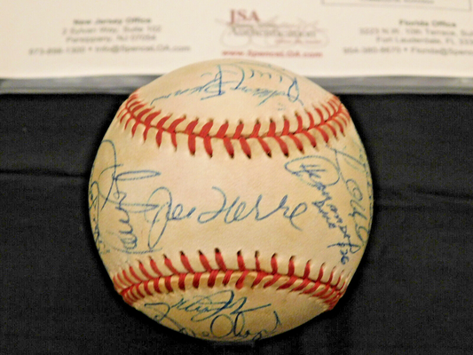 1998 Yankees Team Signed Baseball 27 Autos Rivera Torre O'Neill Pettitte JSA LOA
