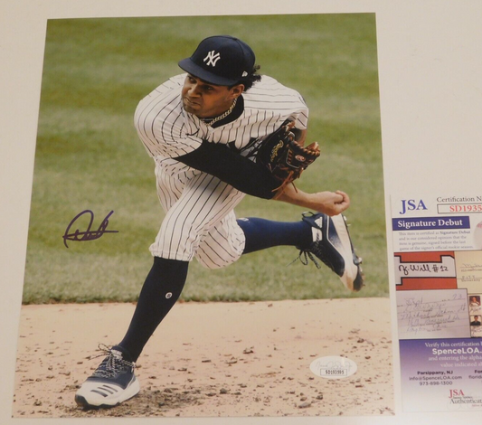 Deivi Garcia Signed Autographed 8x10 Photo New York Yankees JSA COA SD Debut (D)