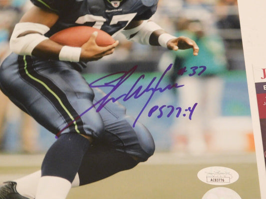 Shaun Alexander Signed Autographed 8x10 Photo Seattle Seahawks JSA COA