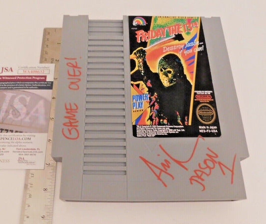 ARI LEHMAN Signed 7 1/2 x 8 1/2 Oversized Video Game Cartridge JSA COA