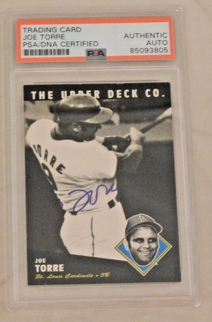 JOE TORRE Signed / Autographed 1994 Upper Deck Baseball Card #186 PSA Slab