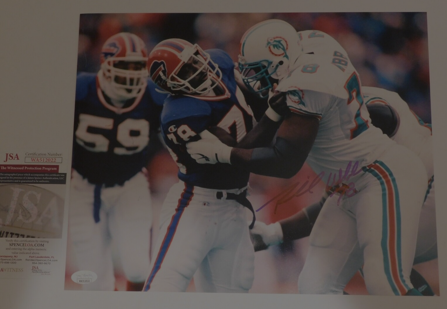 Richmond Webb Signed Autographed 11x14 Photo Miami Dolphins JSA COA Image A