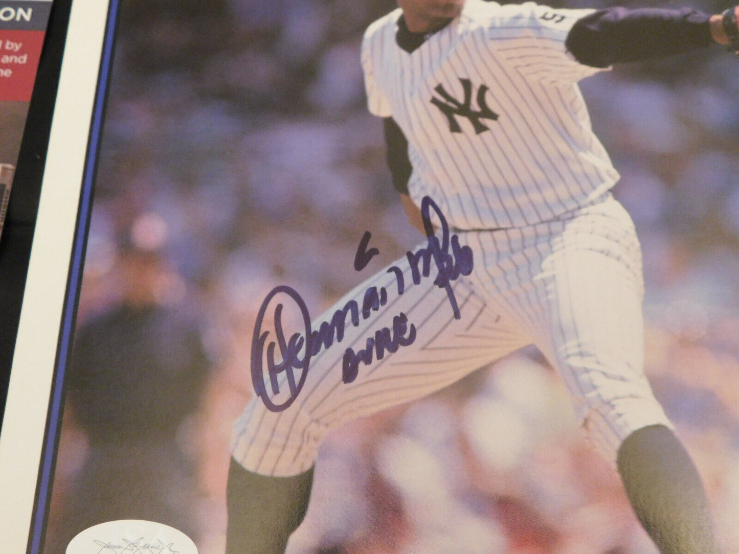 ORLANDO HERNANDEZ Signed 2000 Collectors Series 8x10 Yankees Photo JSA COA