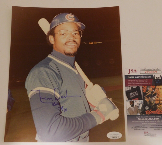 Leon Durham Signed Autographed 8x10 Photo Chicago Cubs MLB JSA COA