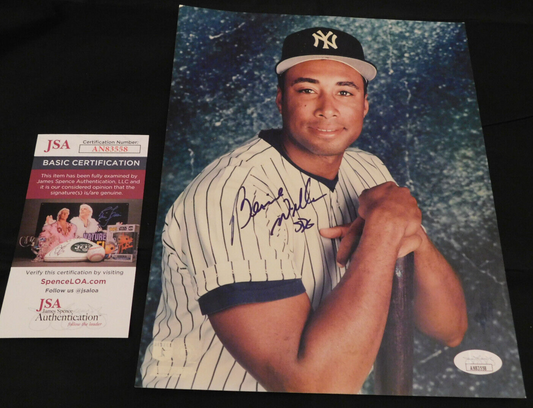 BERNIE WILLIAMS Signed / Autographed 8x10 New York Yankees Team Photo JSA COA