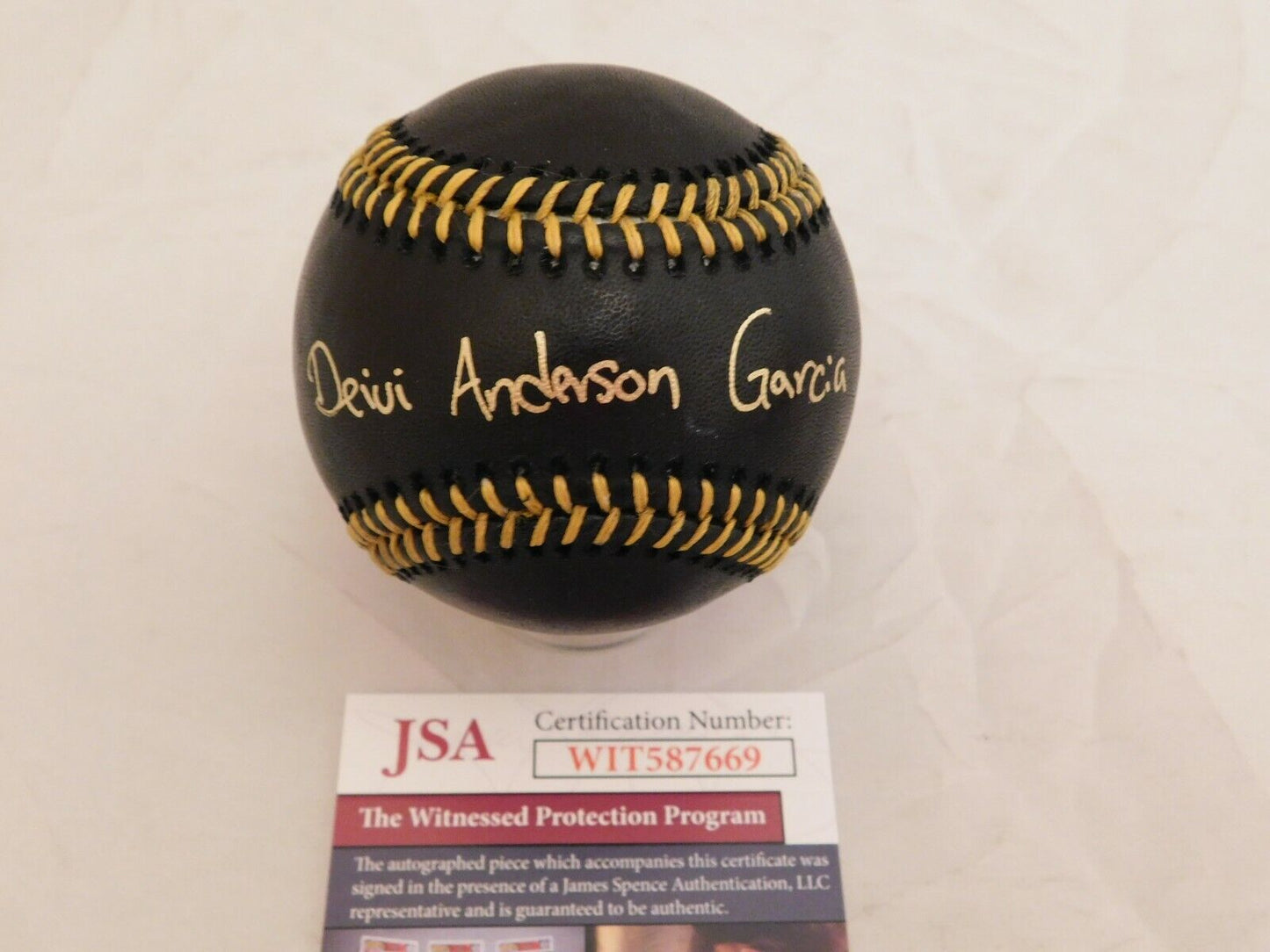 Deivi Garcia Full Name Signed Official Major League Black Baseball JSA COA